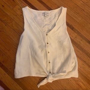 Texture & Thread (Madewell) Button-Front Tie Tank